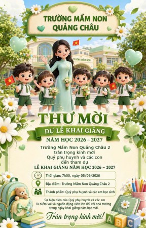 Hình ảnh thư mời khai giảng